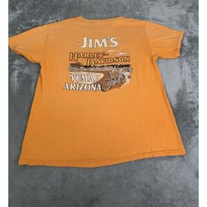 Vintage Y2K Harley Davidson Short Sleeve T Shirt Men's Size Large Orange